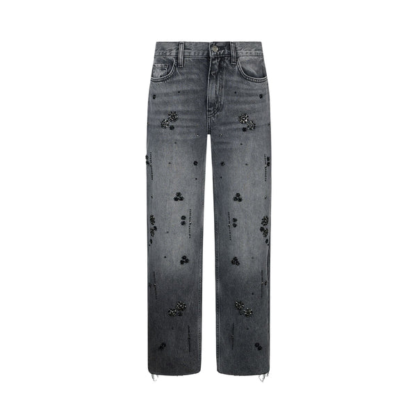 Liu Jo Jeans Jeans Donna straight con strass denim grigio 25 - Francavilla Moda